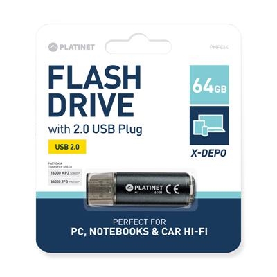 Флаш памет Platinet Pendrive USB 2.0 64GB